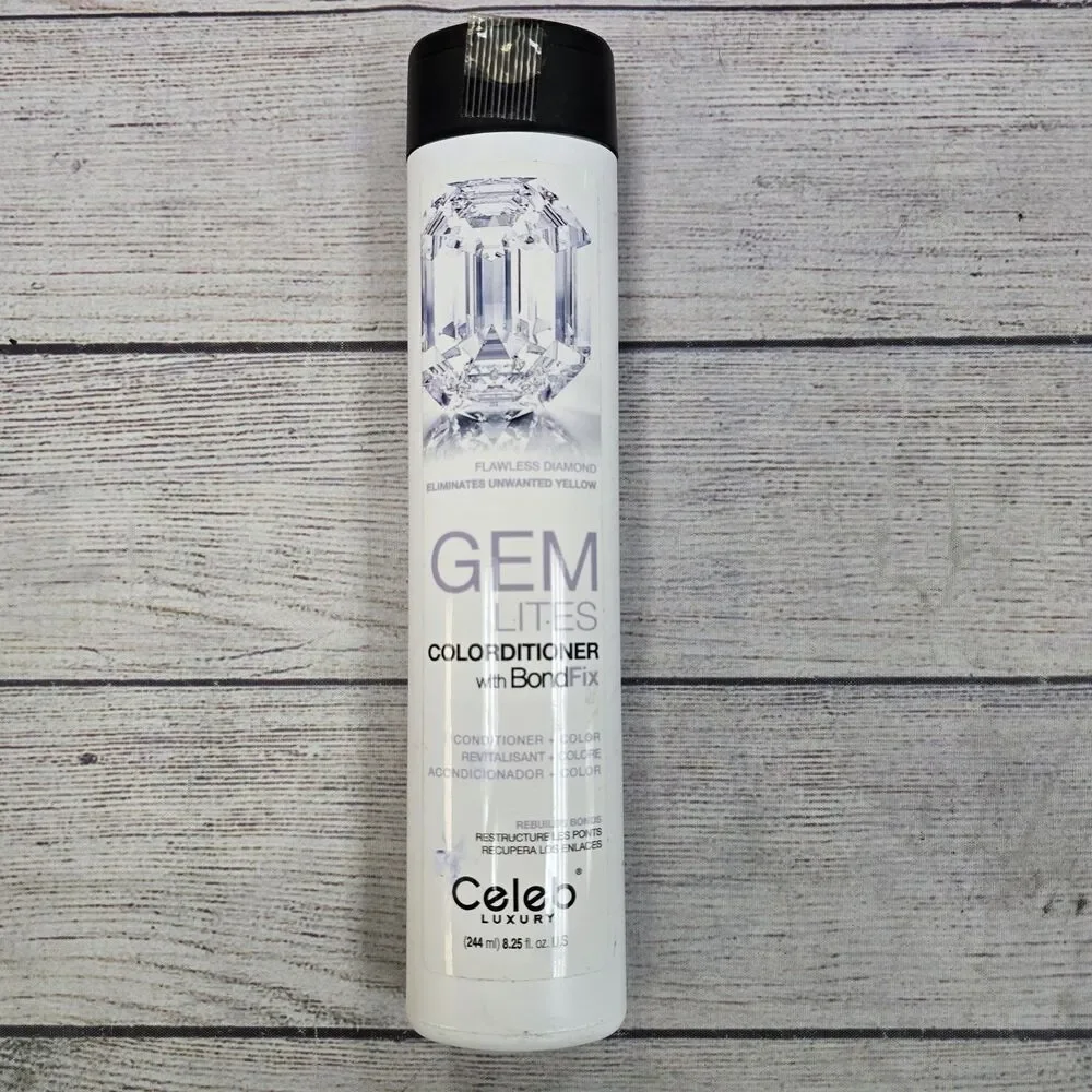 Celeb Luxury Gem Lites Colorditioner With BondFix Flawless Diamond 8.25 oz NWOB